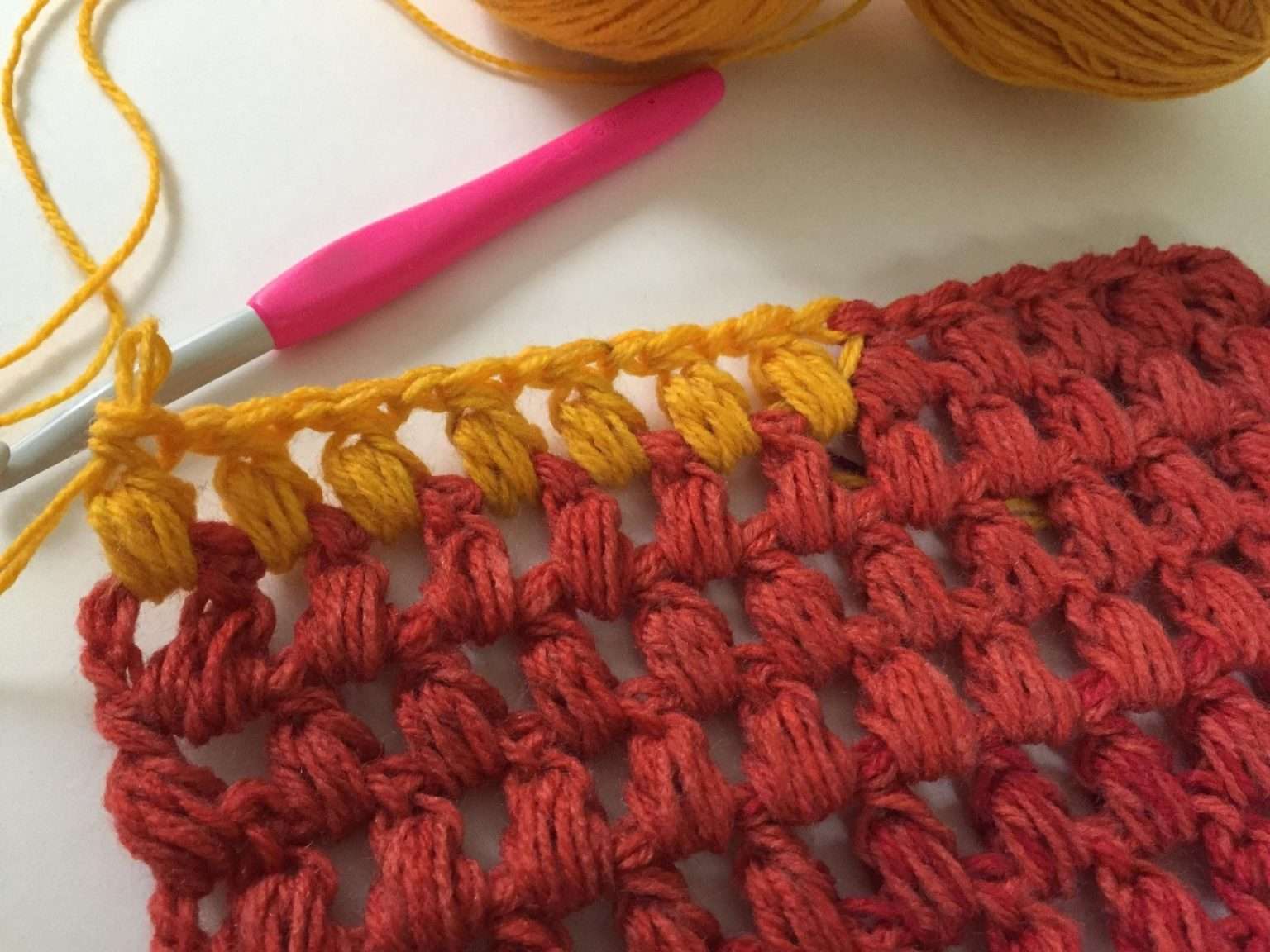 How to Crochet a Puff Stitch Infinity Scarf - This Pixie Creates