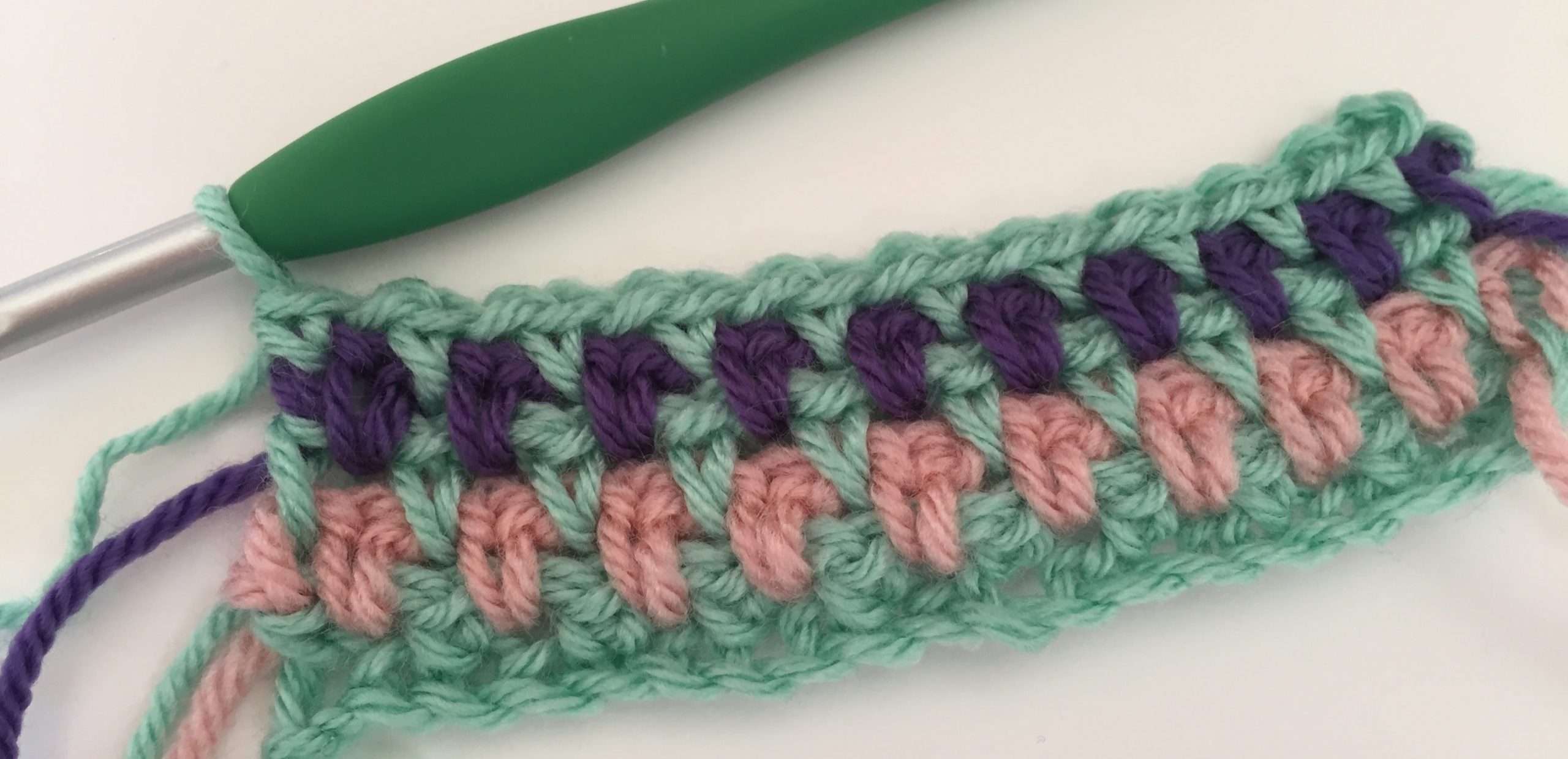Moss Stitch Crochet Row 5