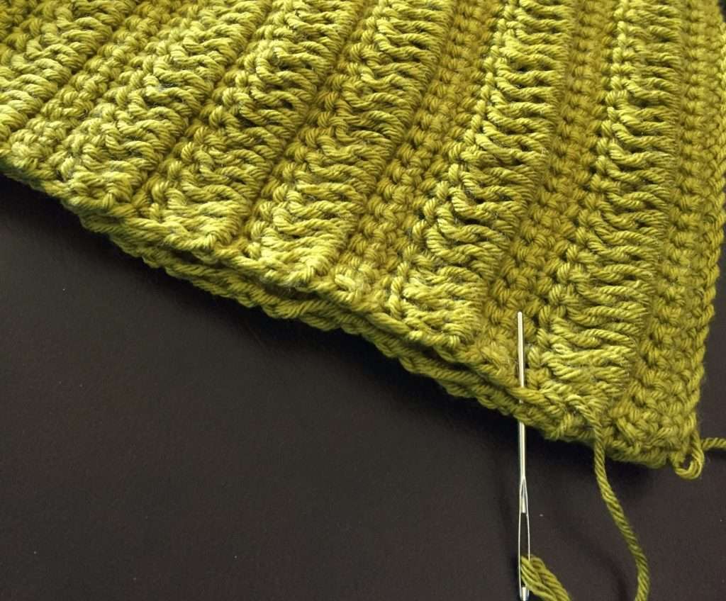 Flat Lay of the Crochet Pillow