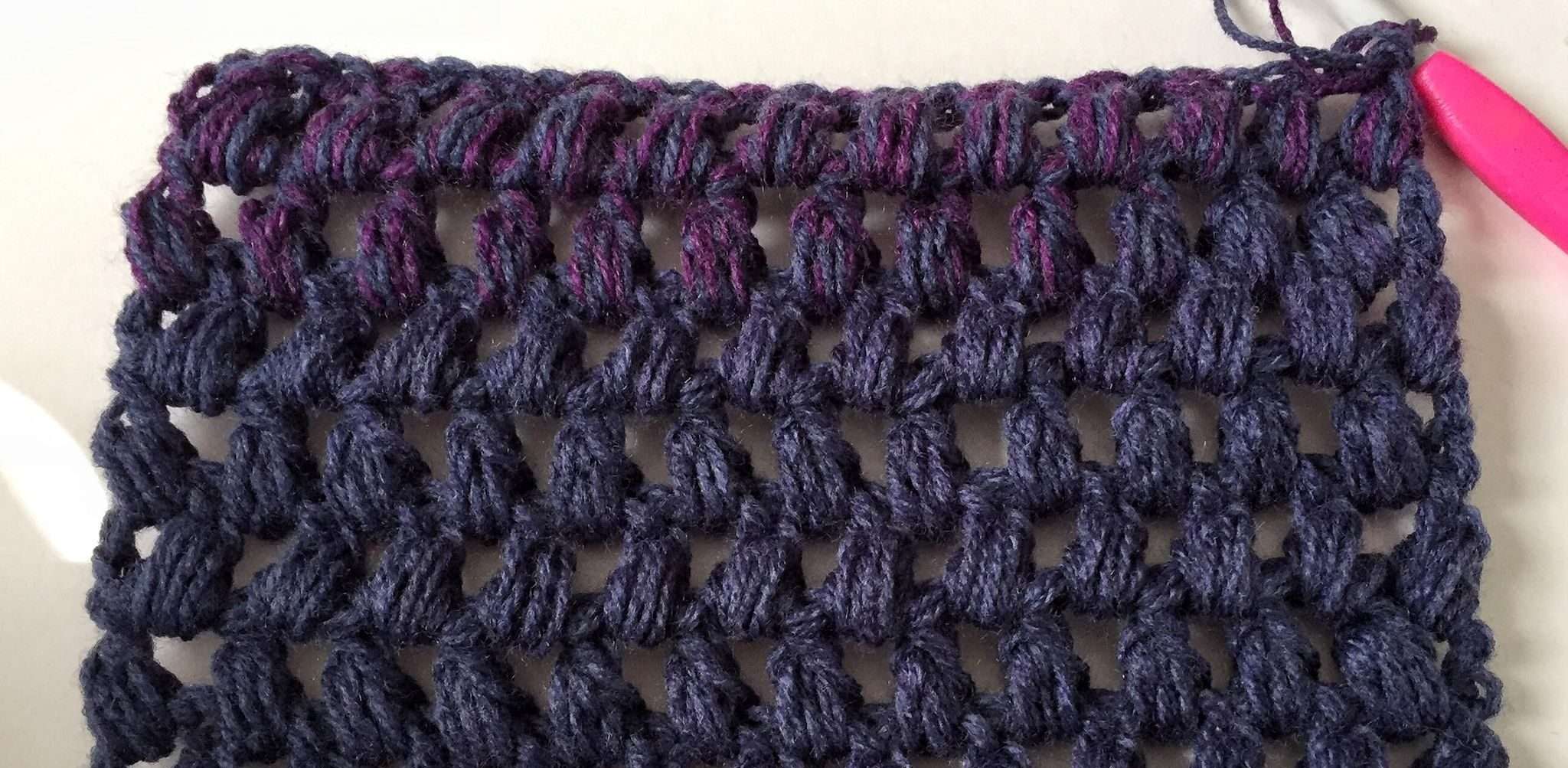 How to Crochet a Puff Stitch Infinity Scarf - This Pixie Creates