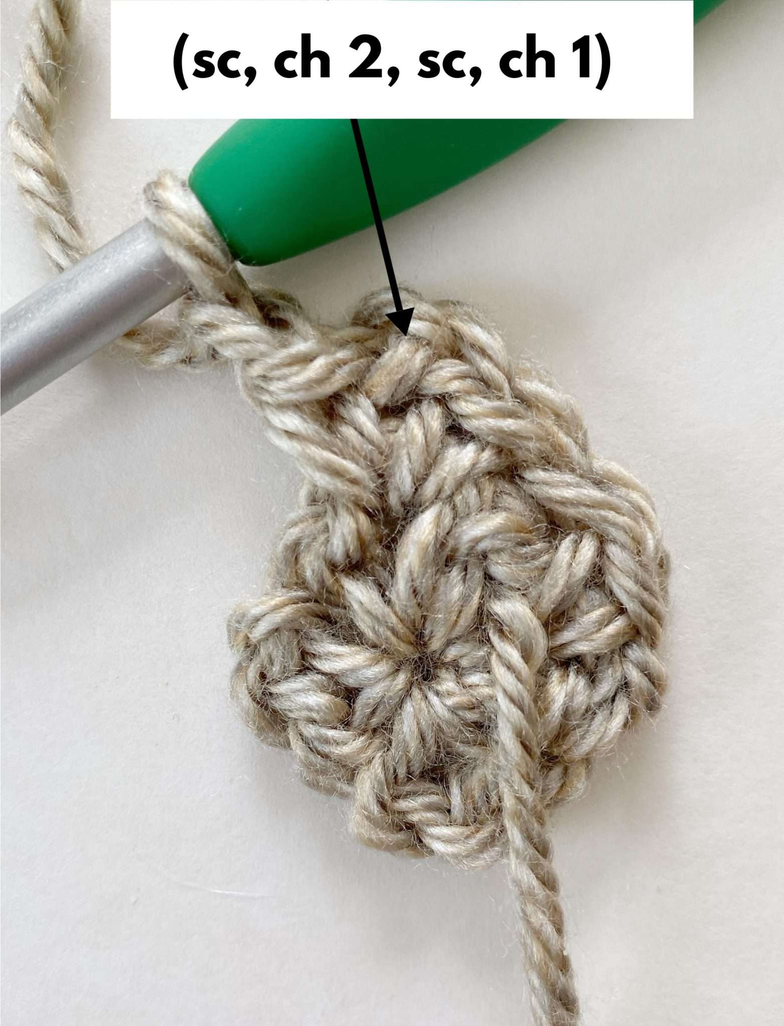 How to Crochet a Perfect Moss Stitch Square - This Pixie Creates