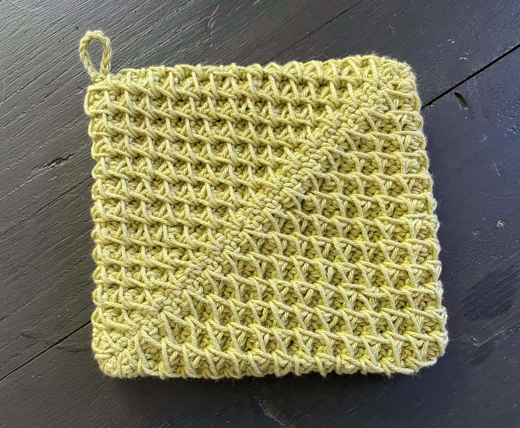 Smock Stitch Magic Crochet Pot Holder Free Pattern