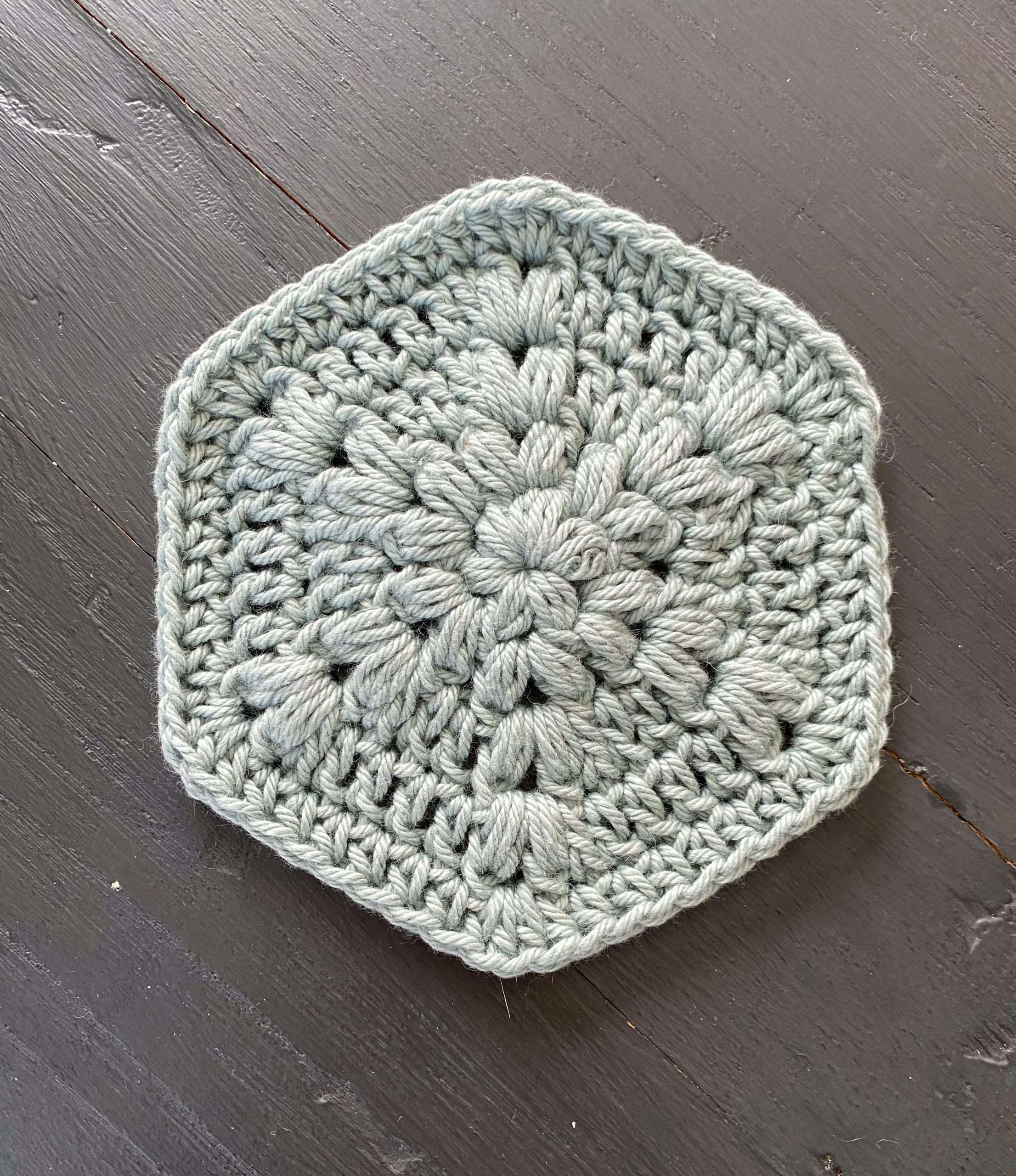 Flower Power Crochet Hexagon Coaster Pattern