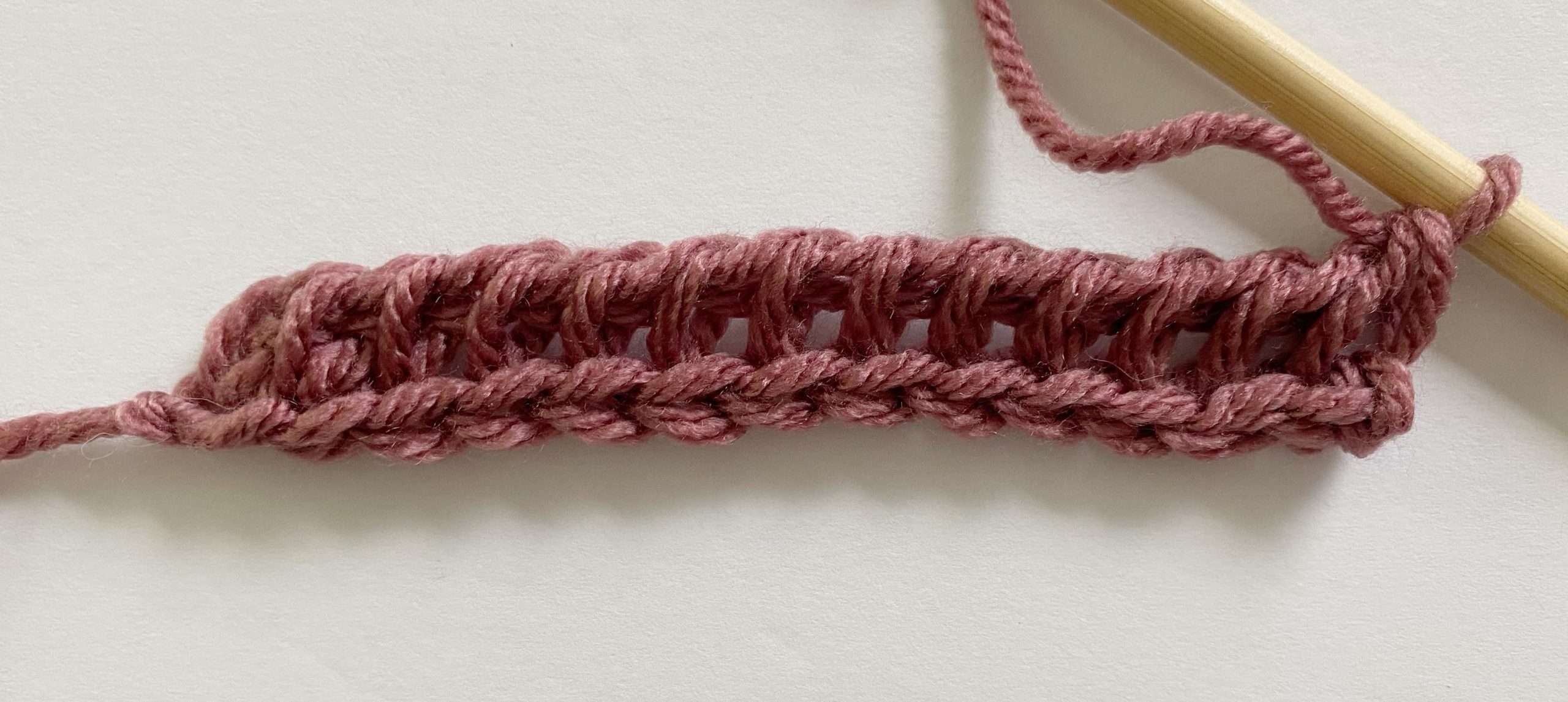 Tunisian Simple Stitch Blanket Row 1