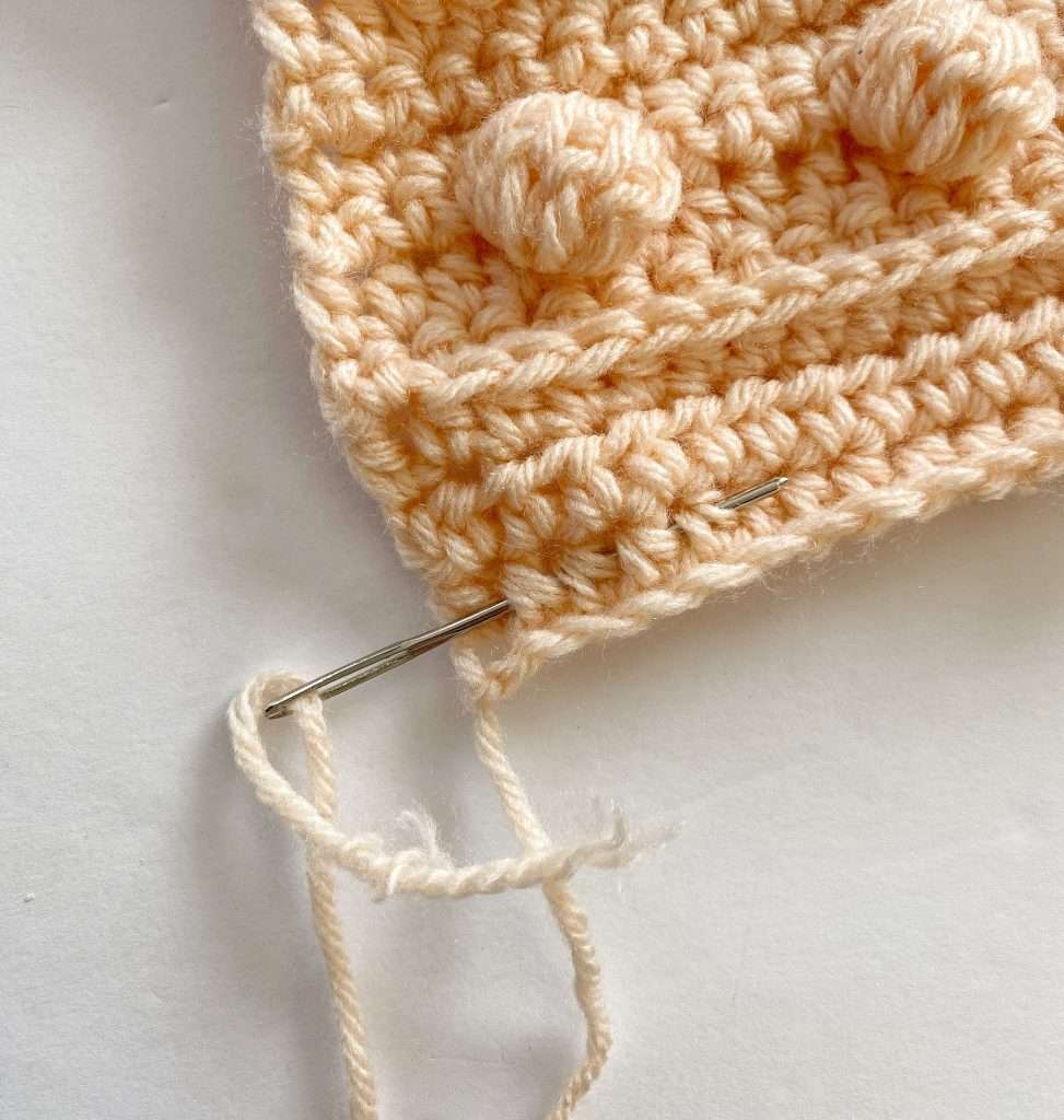 Weaving in your ends with a yarn needle