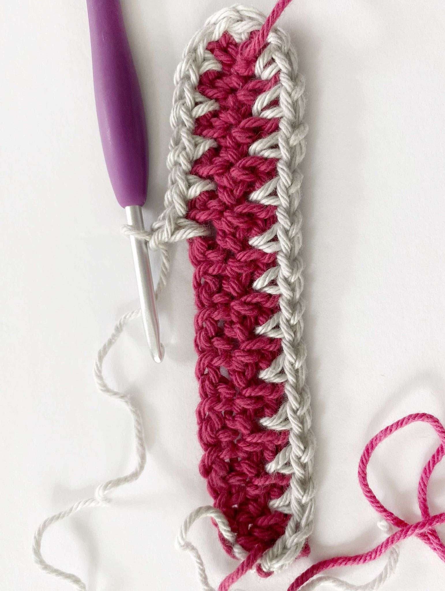 Rnd 2 of the Moss Stitch Crochet Potholder