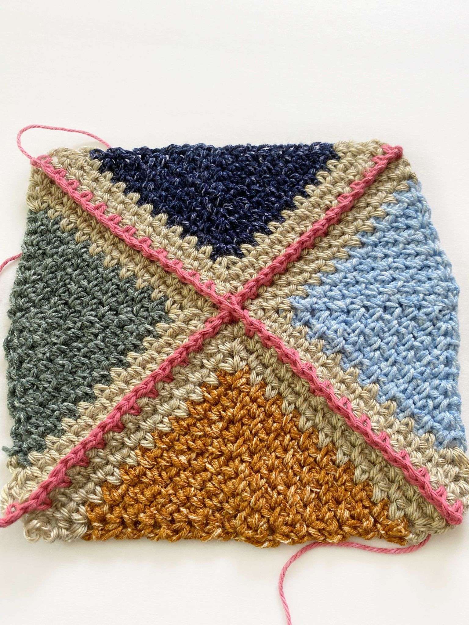Joining Triangles Together in the Four Triangles Crochet Blanket