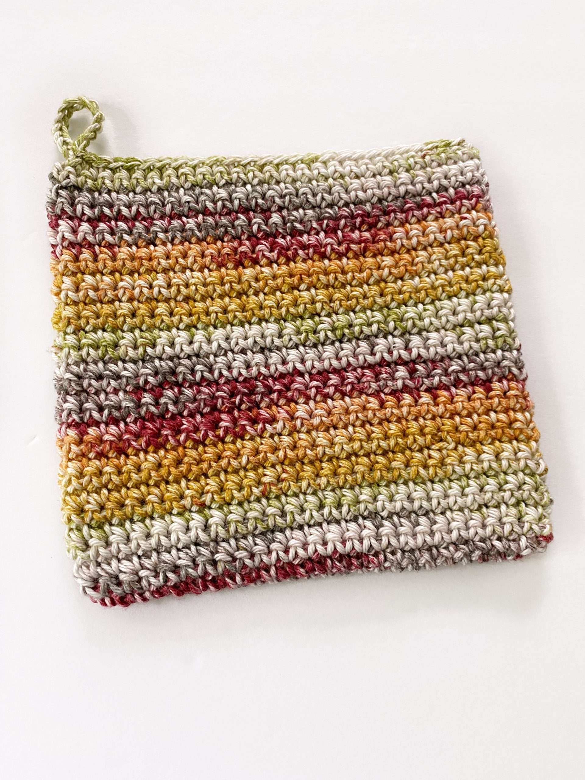 Front Side of the Single Crochet Double Thick Potholder Pattern