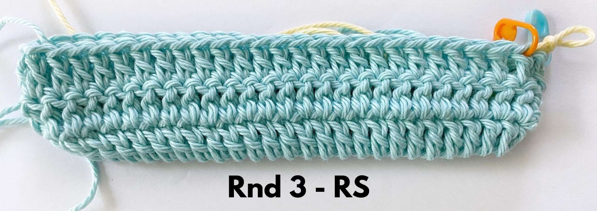 Round 3 of the double crochet potholder