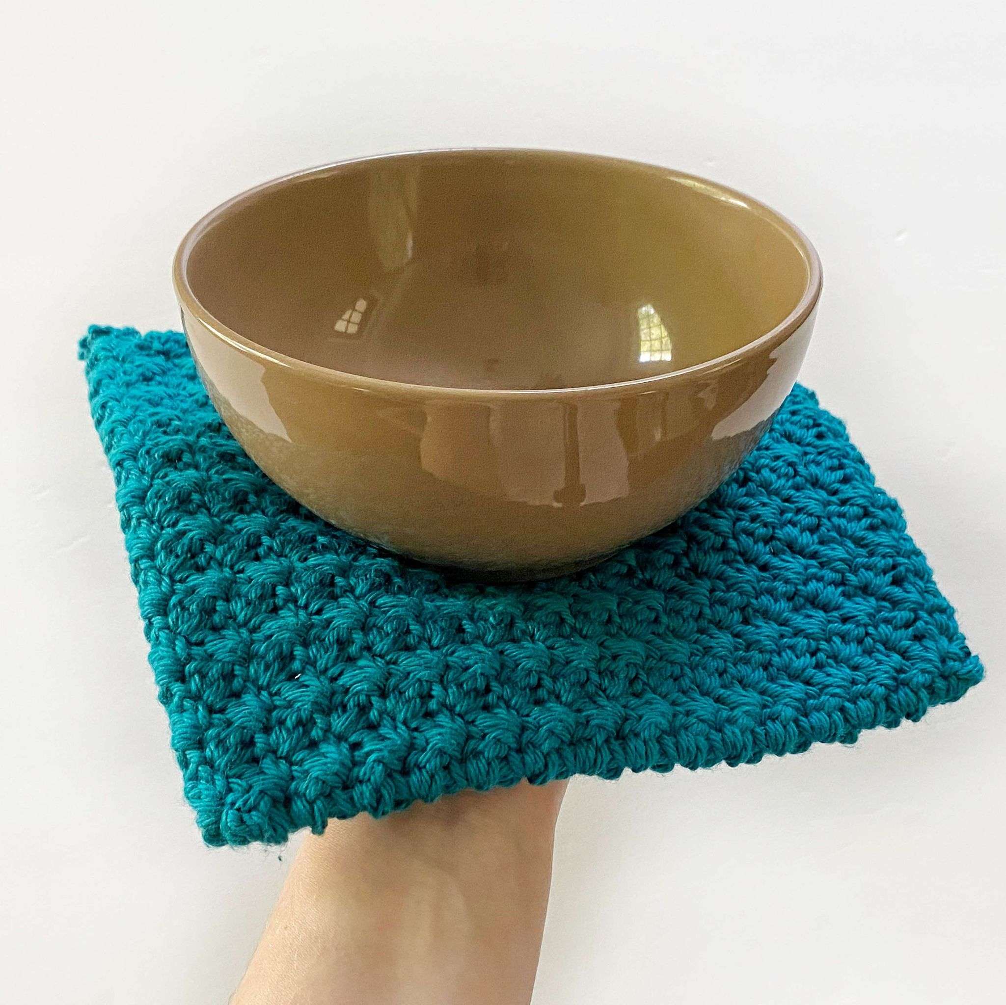 Easy Blanket Stitch and Suzette Stitch Crochet Potholder Pattern for Beginners