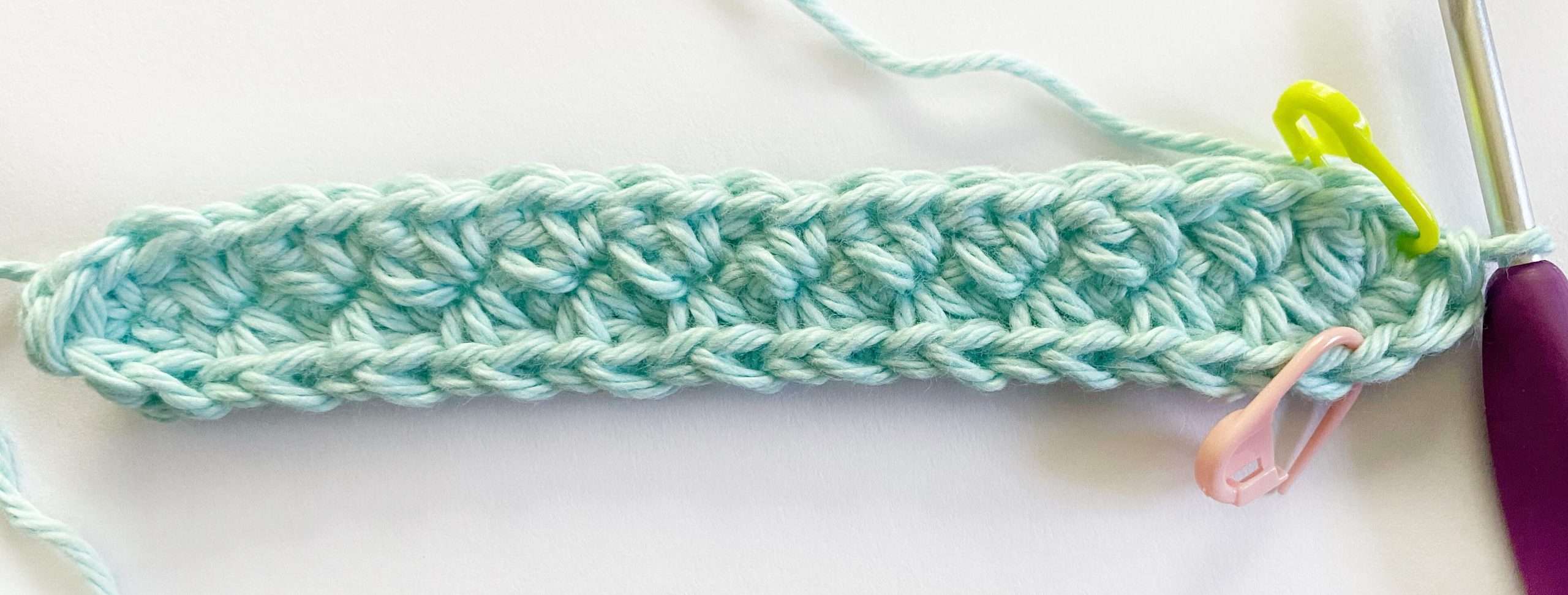 Round 1 of the Suzette Stitch Crochet Potholder