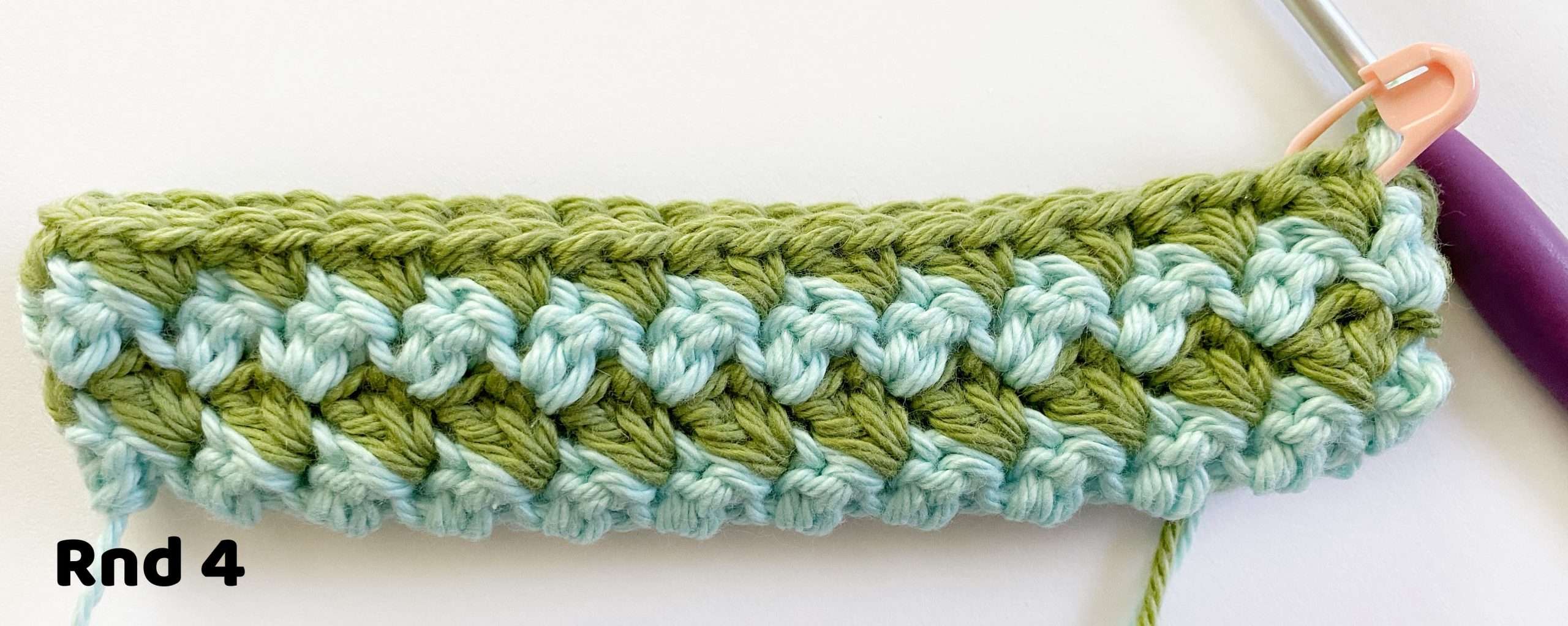 Round 4 of Suzette Stitch Potholder