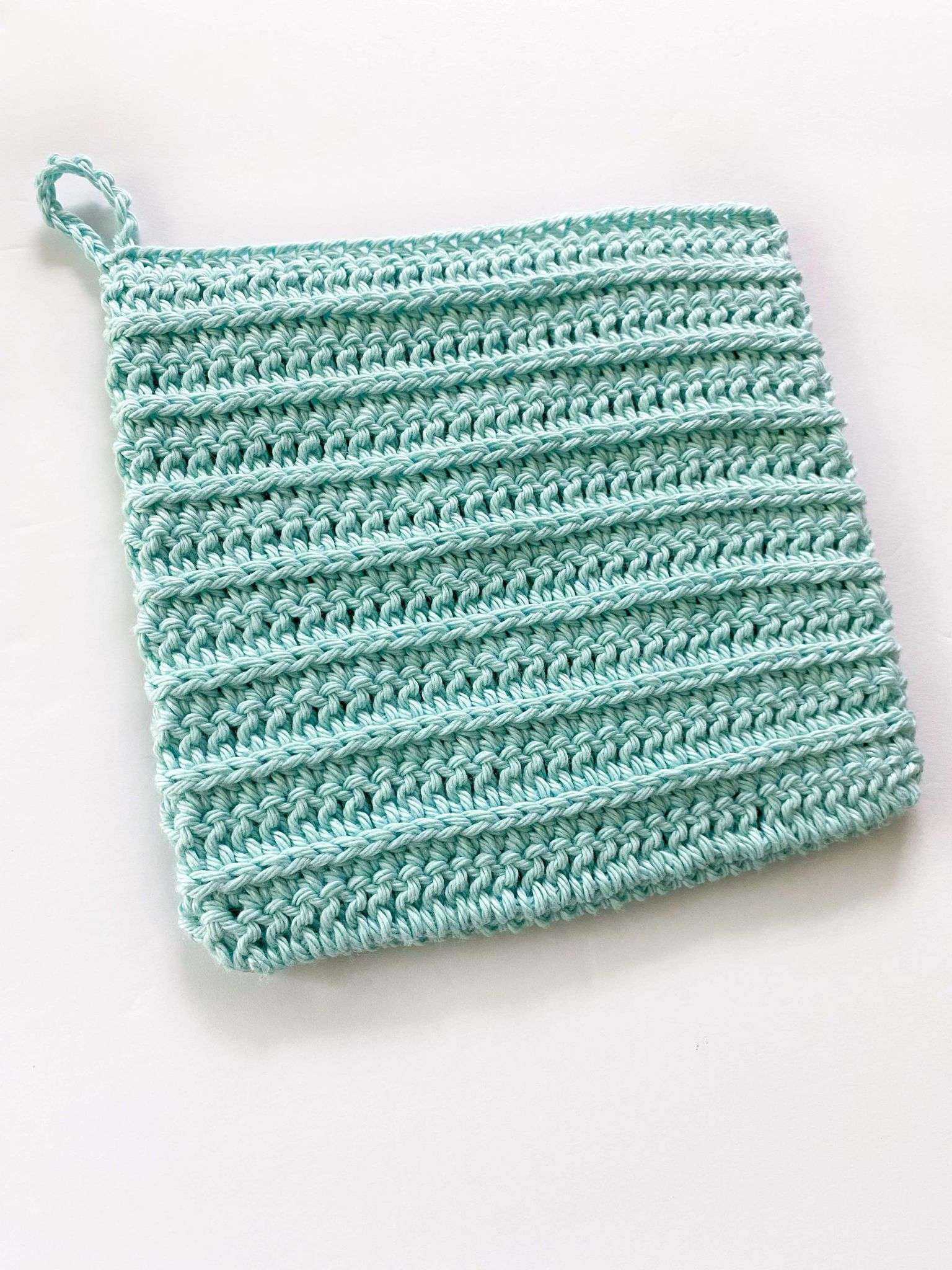 Front Side of the Stroll in the Park Ribbed Potholder