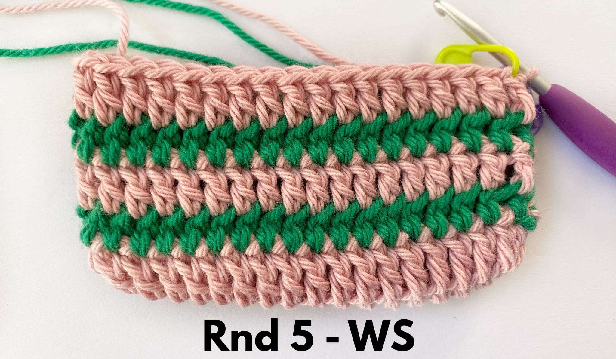 Rnd 5 of the Ribbed Crochet Potholder