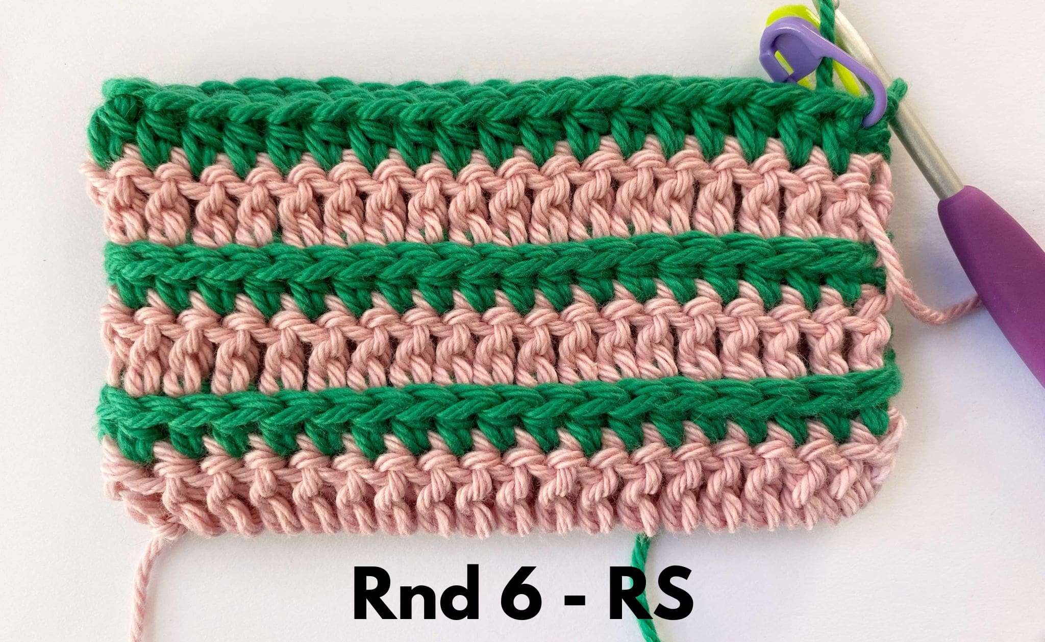 Rnd 6 of the Ribbed Crochet Potholder