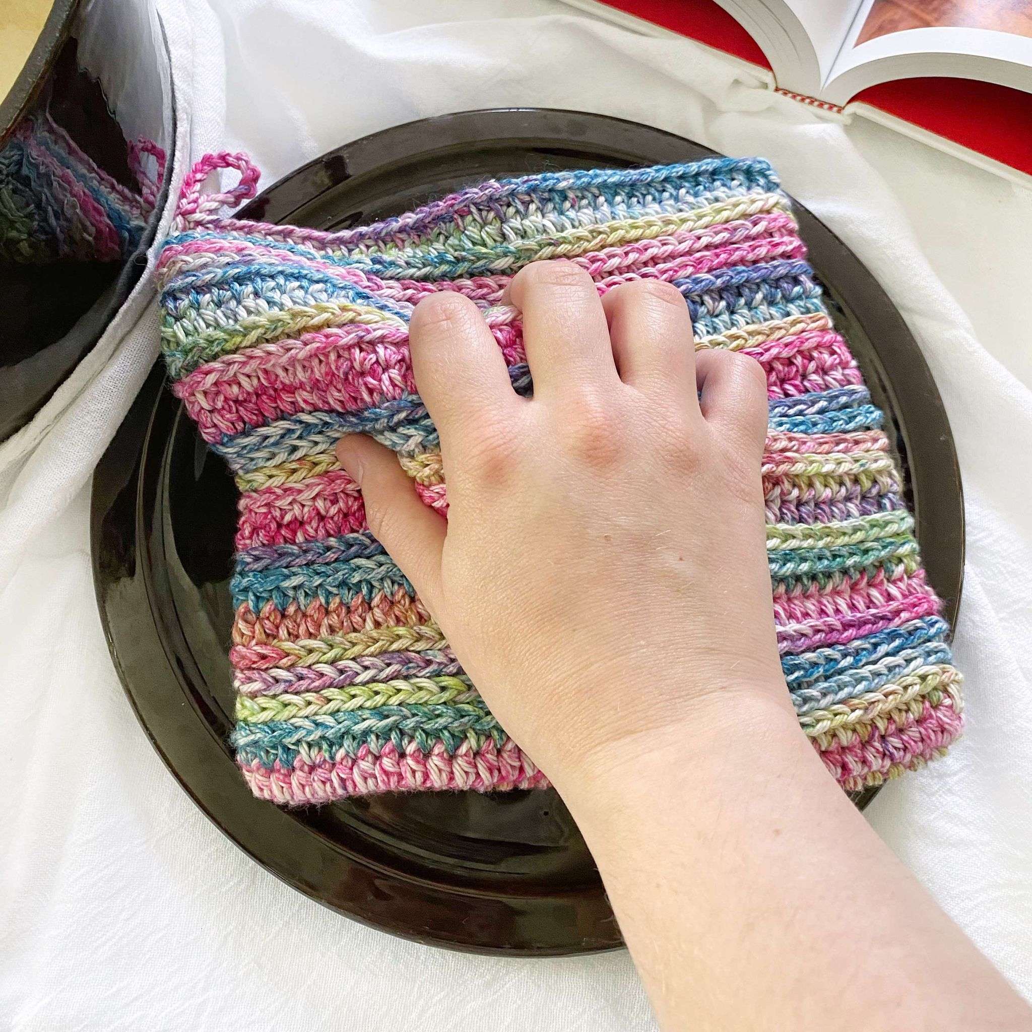 Half Double Crochet in Third Loop Potholder Pattern