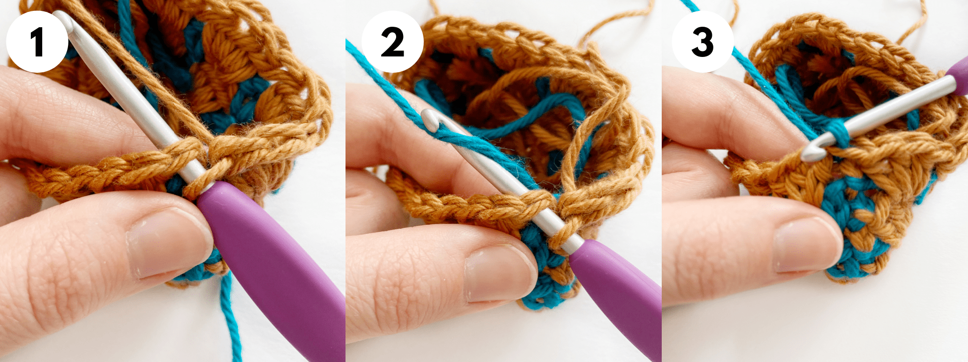 How to Change Colour in the Block Stitch Potholder