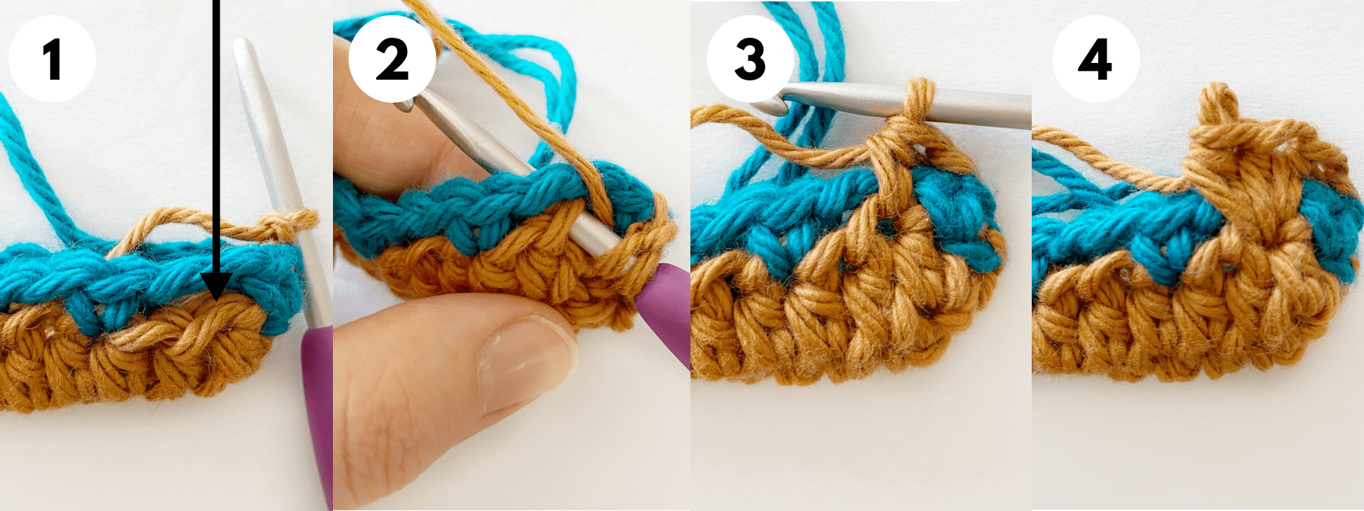 How to Crochet the Half Double Crochet Cluster Stitch