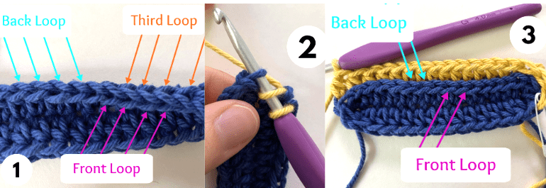 How to Crochet the Half Double Crochet in third Loop Only