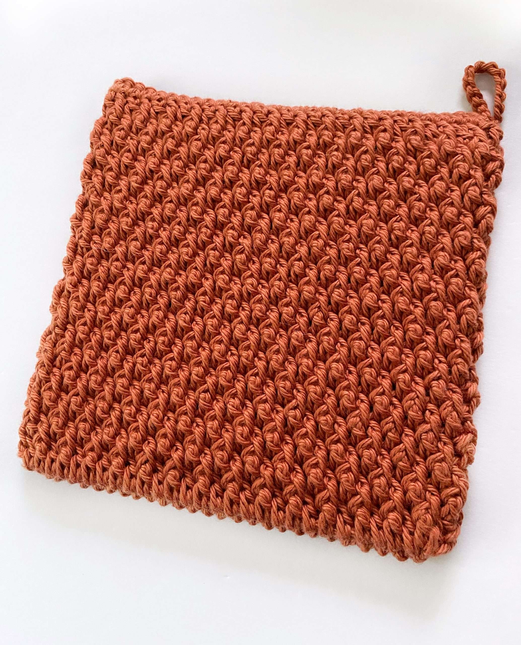 Back Side of the Alpine Stitch Potholder Pattern