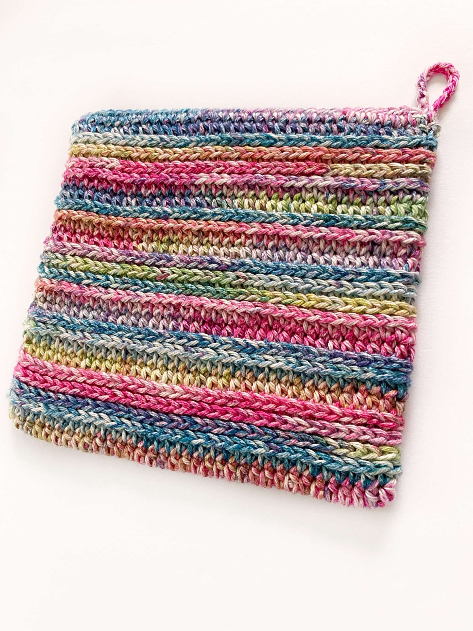 Back Side of the Mystic Trail Crochet Potholder Pattern