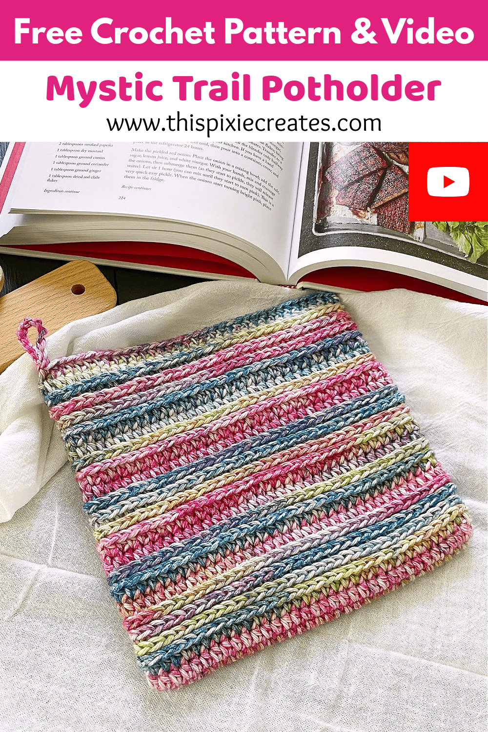 How to crochet the mystic trail camel stitch potholder