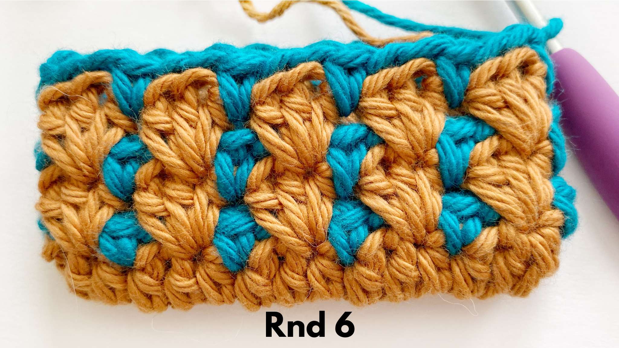 Rnd 30 of the Bejeweled Crochet Potholder with Block Stitch