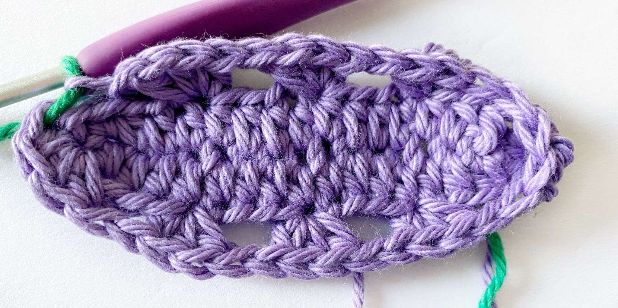 Round 1 of the Riding the Waves Crochet Potholder