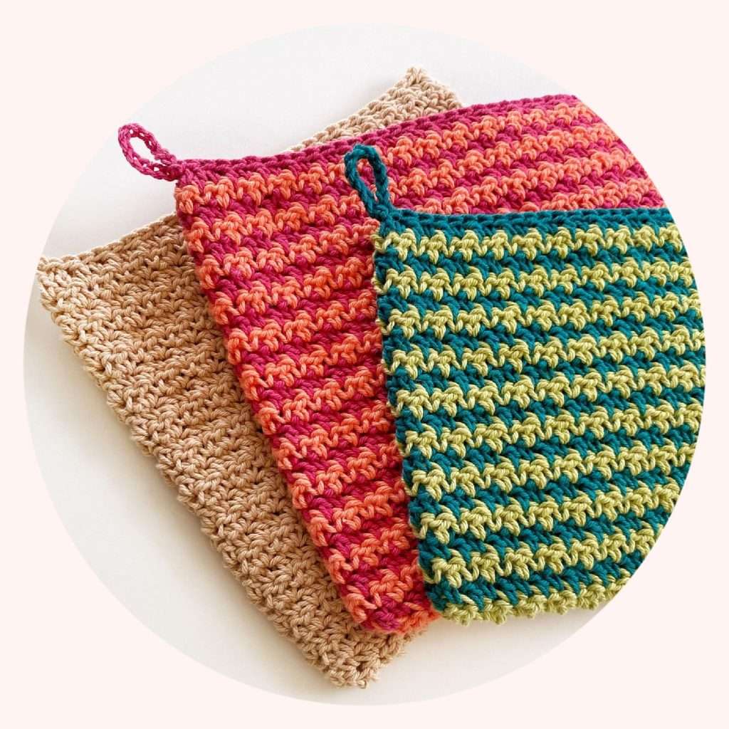 In the Round Crochet Potholder Patterns