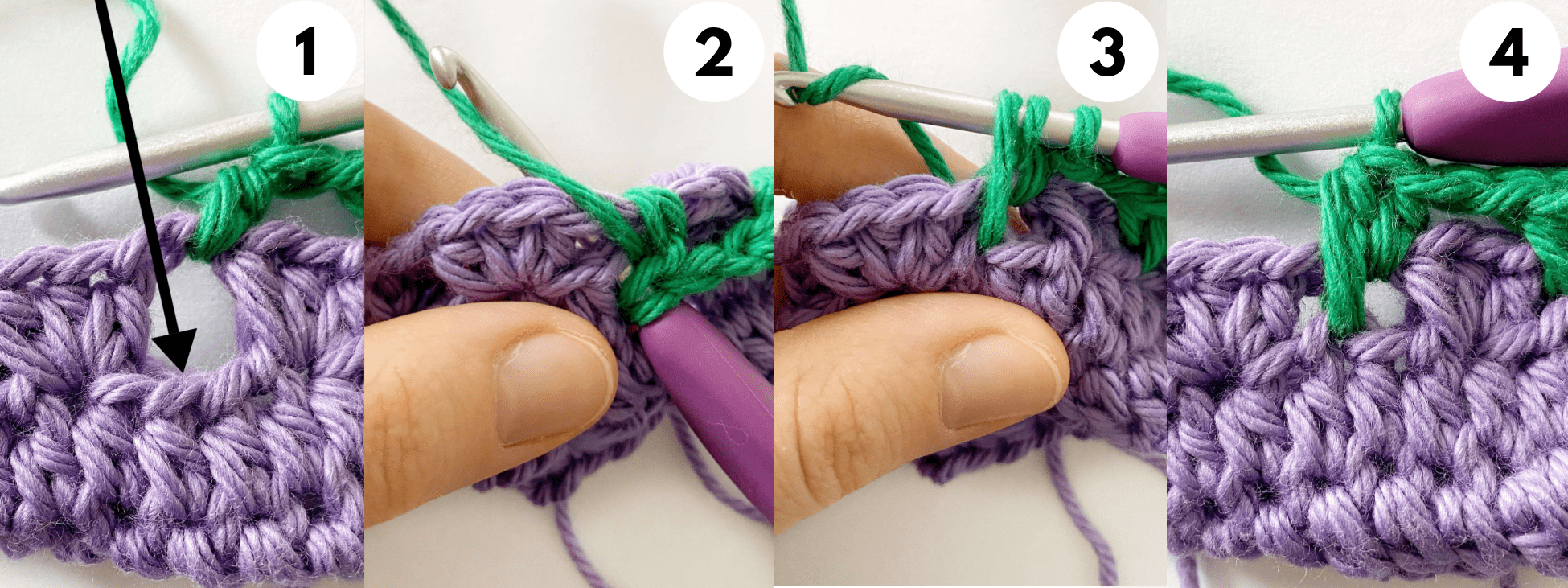 How to Crochet the Half Double Crochet Spike Stitch