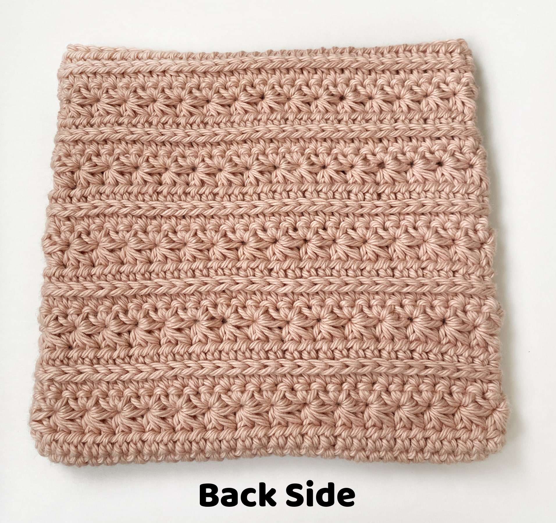 Back Side of the Written in the Stars Crochet Potholder