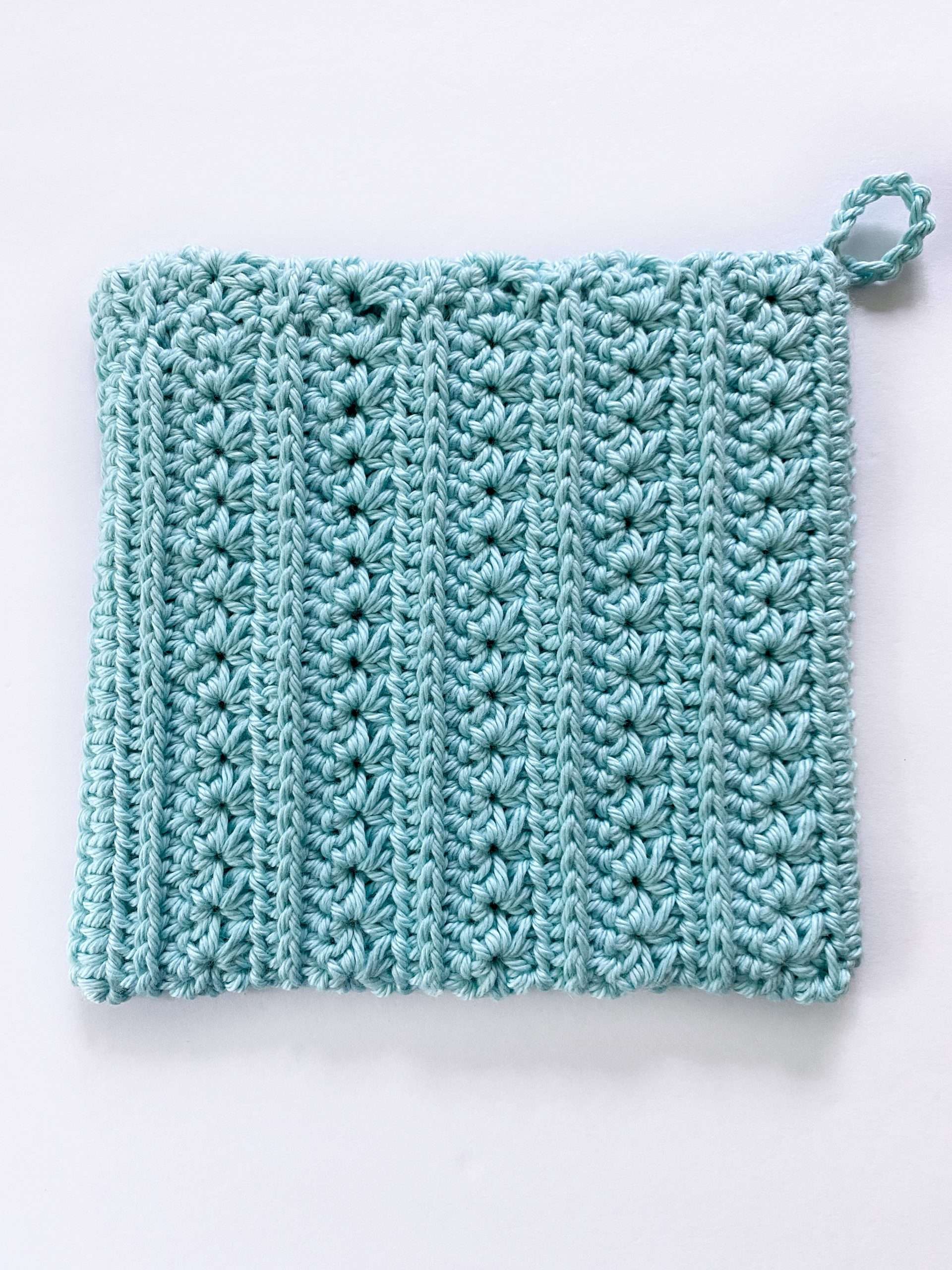 Back Side of the Written in Stars Star Stitch Crochet Potholder