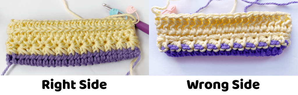 Right and Wrong Side of the Written in the Stars Crochet Potholder