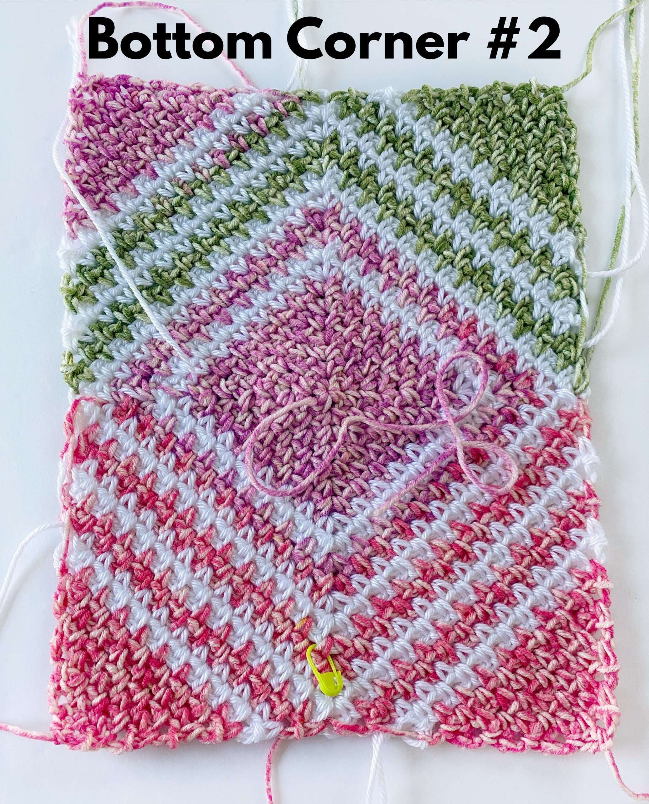 Diamond Striped Crochet Baby Blanket
