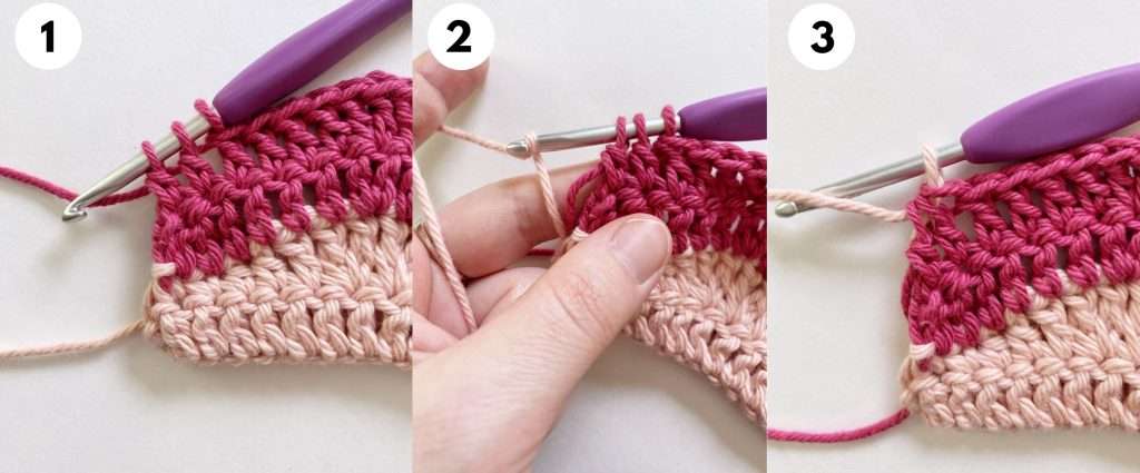 How to change colour in the Making Waves Baby Blanket
