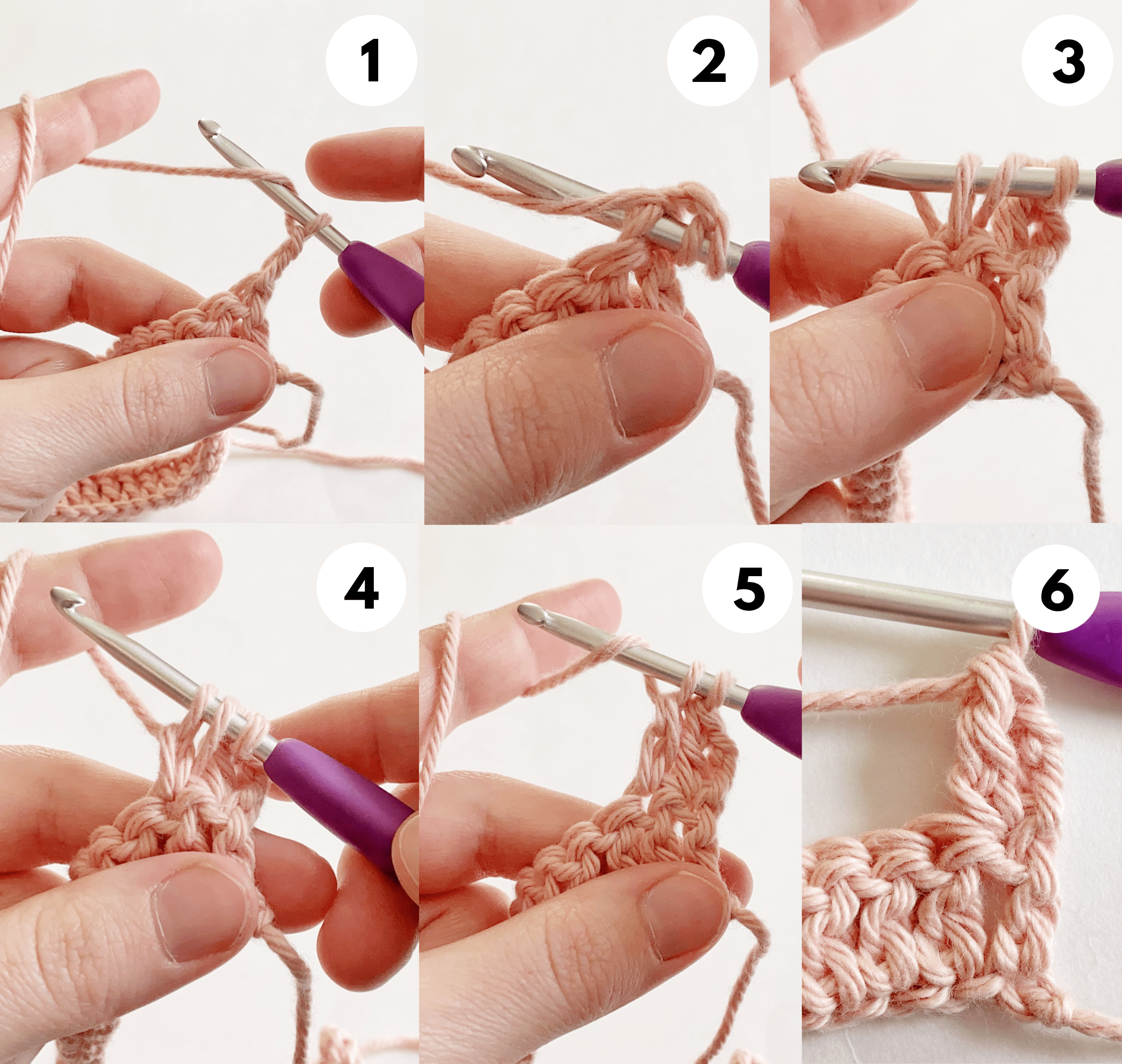 Extended Modified Double Crochet Stitch Tutorial