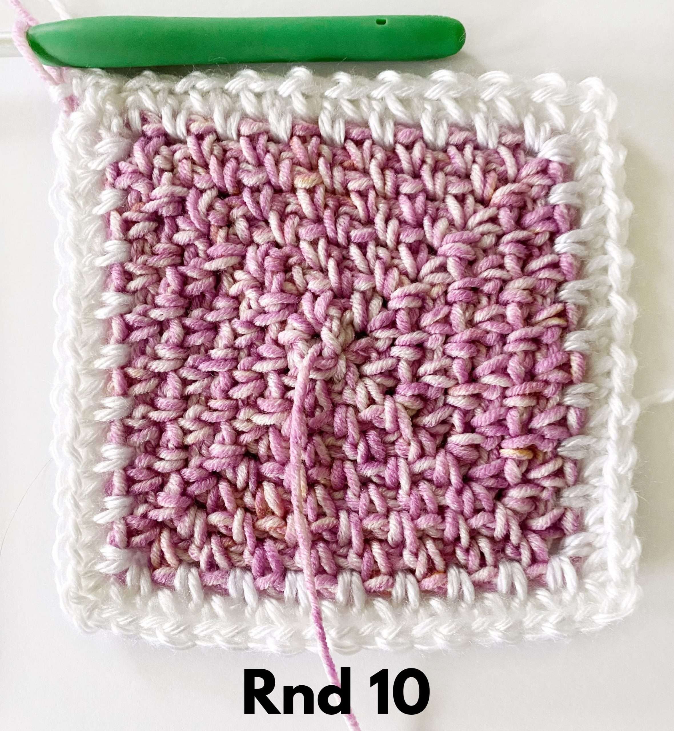 Hidden Gem Baby Blanket Rnd 10