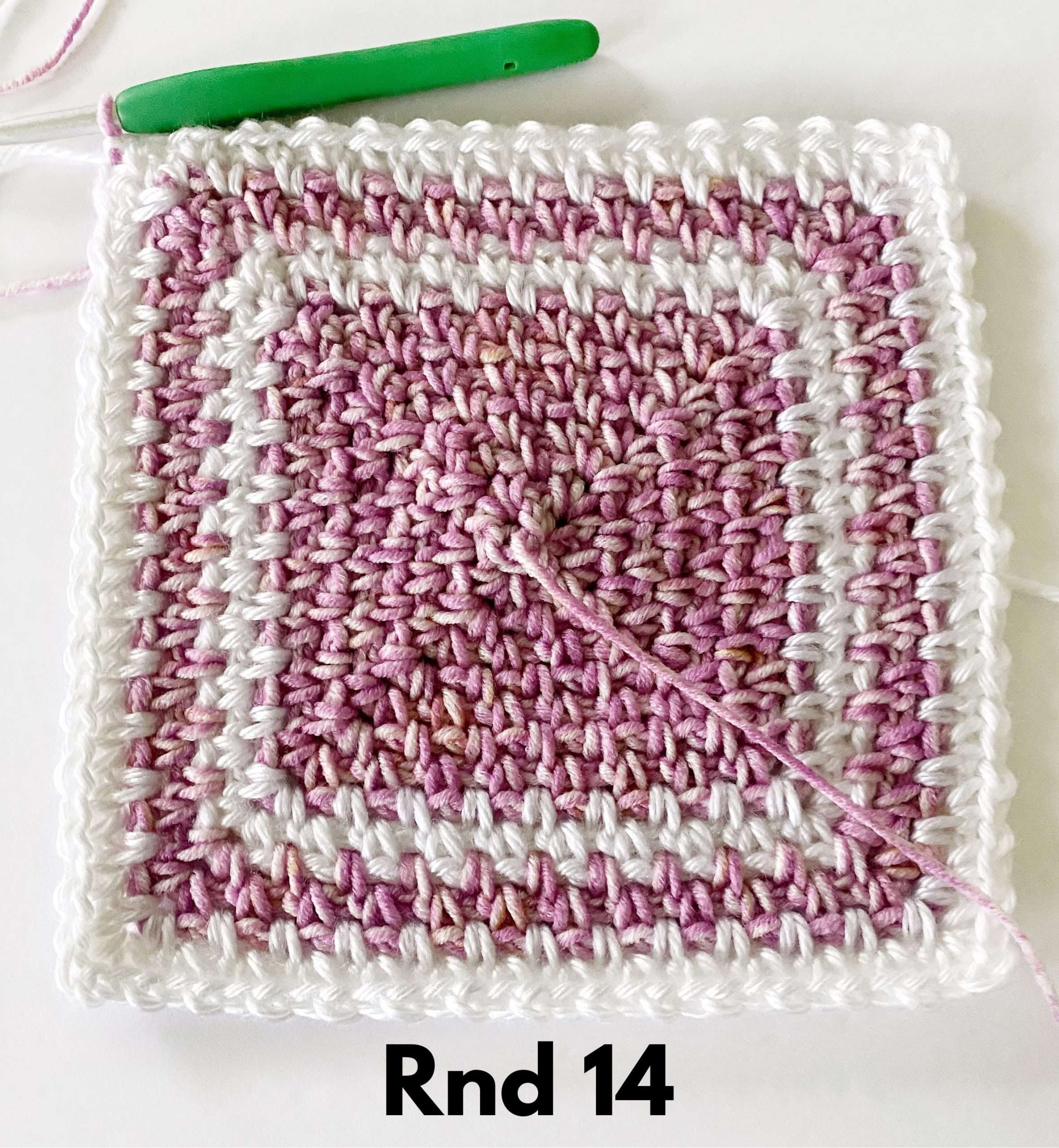 Moss Stitch Striped Square Baby Blanket