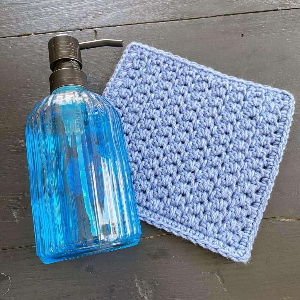 Easy Textured Crochet Dishcloth using the Single Crochet Stitch pattern