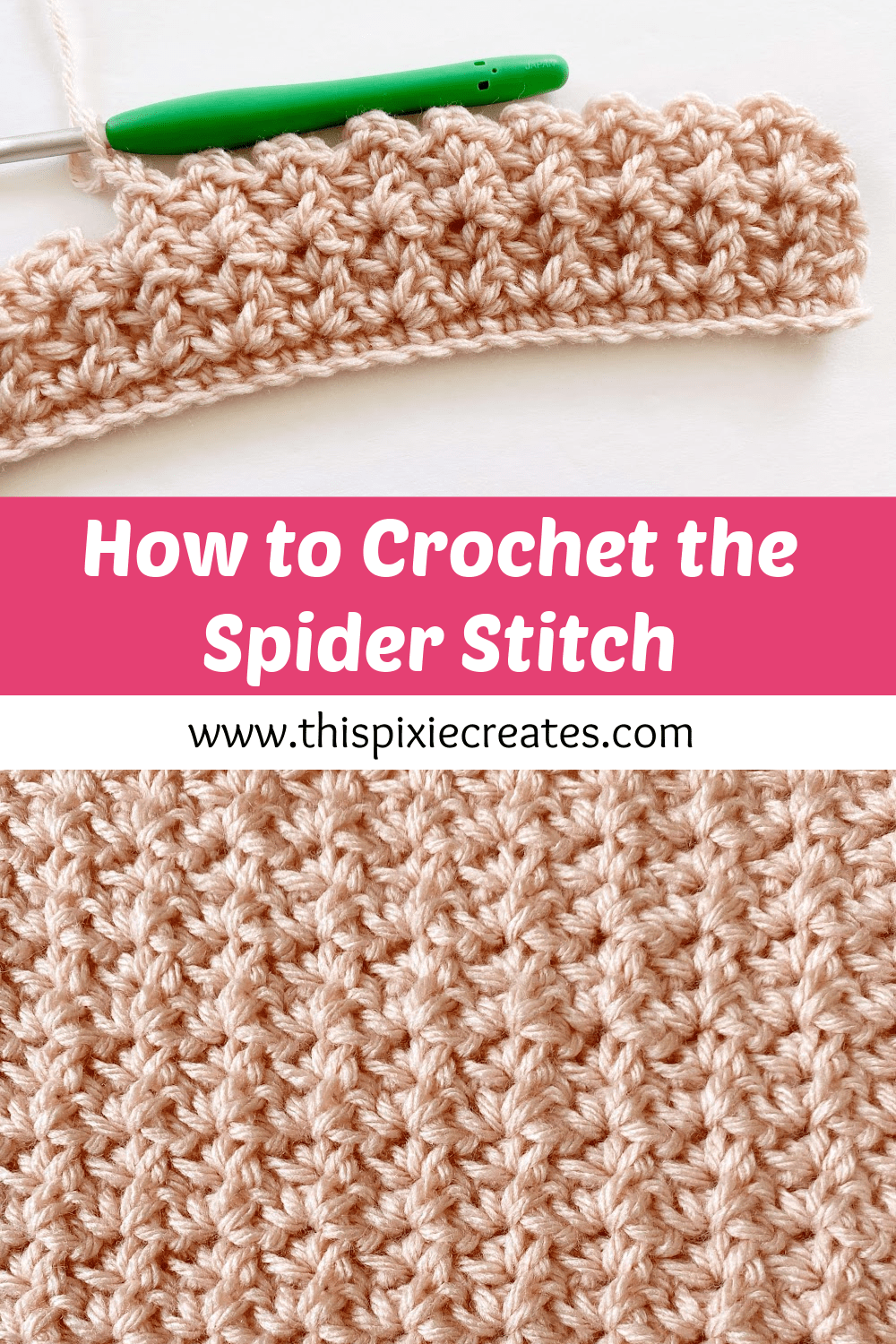 How to Crochet the Modified Spider Stitch - Step by Step Crochet Tutorial