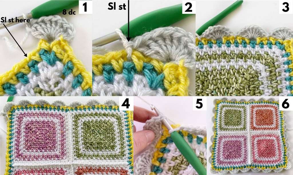 How to Crochet a Fan Stitch Border