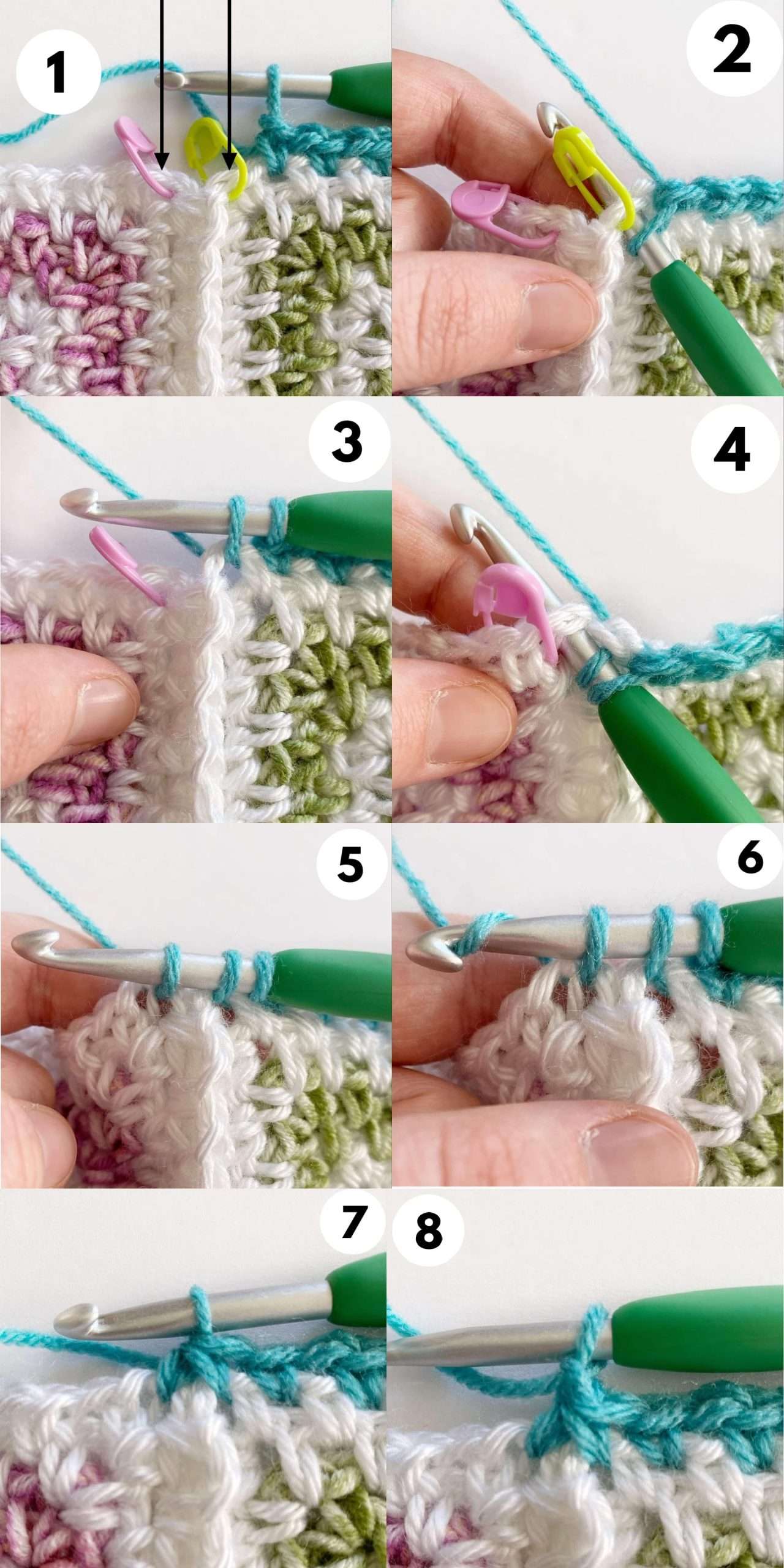 Moss Stitch Crochet Border