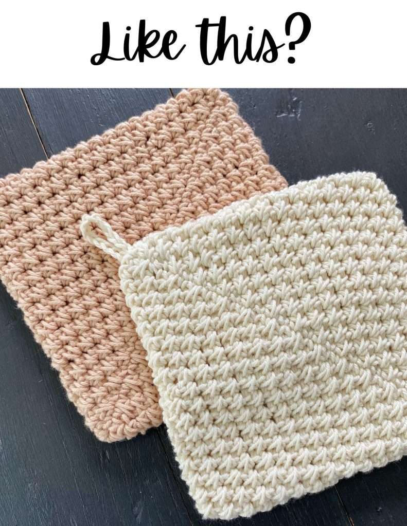 Alternating Spike Stitch Crochet Double Thick Magic Potholder in the Round