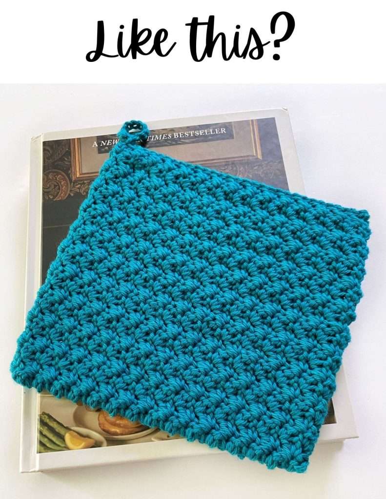 Suzette Stitch Crochet Potholder Pattern in the Round