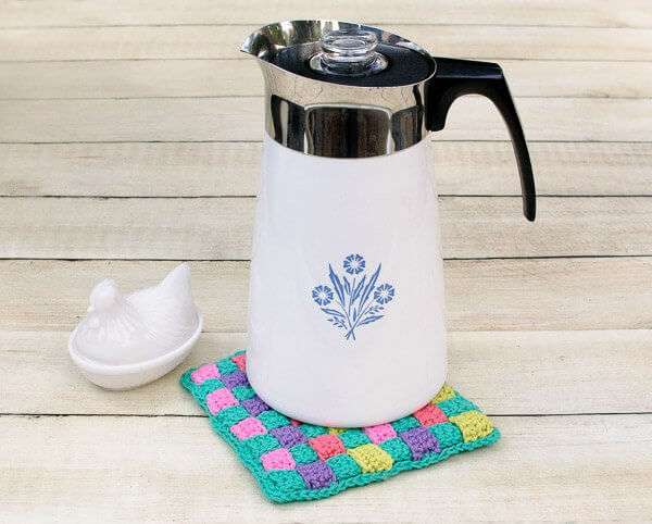Woven Crochet Potholder by Petals and Picots