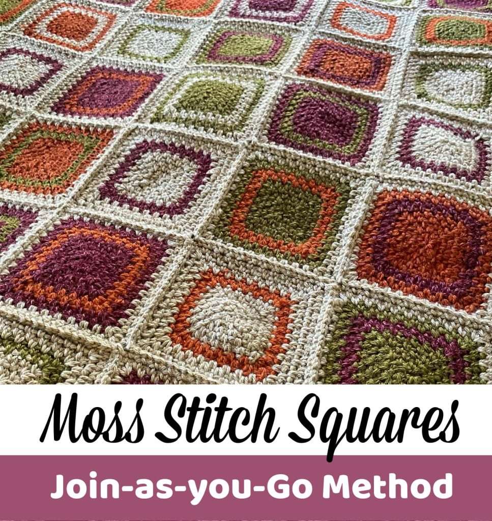 Join as You Go Method for Moss Stitch Granny Squares