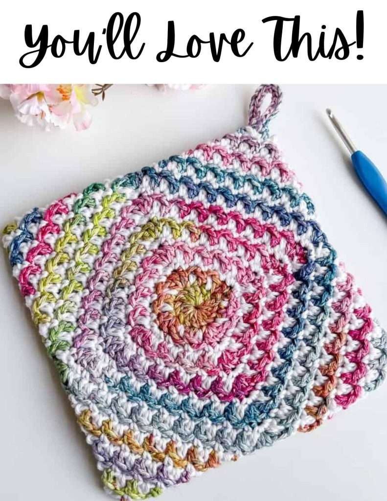 Mosaic Crochet Potholder by Nana's Crafty Home