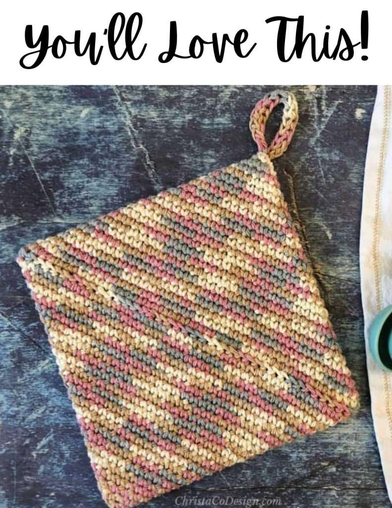 Traditional Single Crochet Magic Potholder by Christa Co Designs