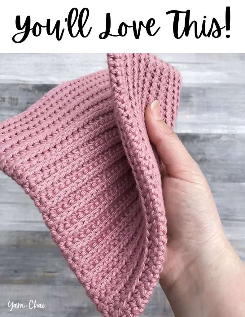 Ribbed Crochet Potholder Pattern by Yarn and Chai