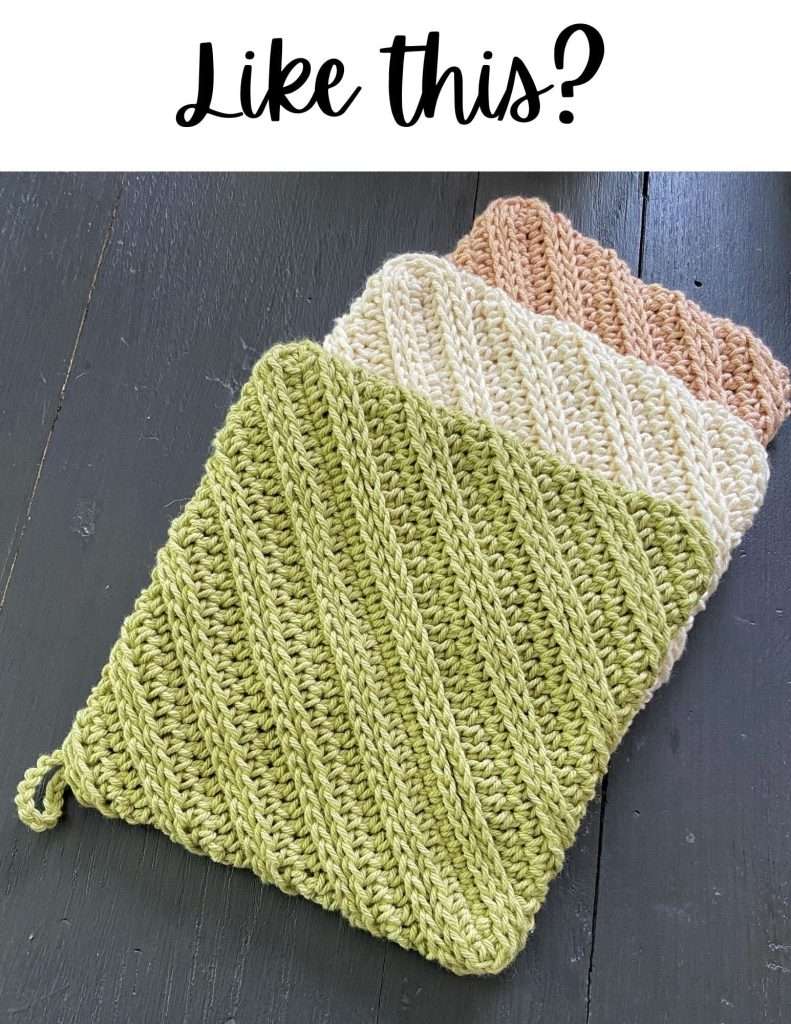 Half Double Crochet in Third Loop Only Crochet Ribbed Potholder Pattern